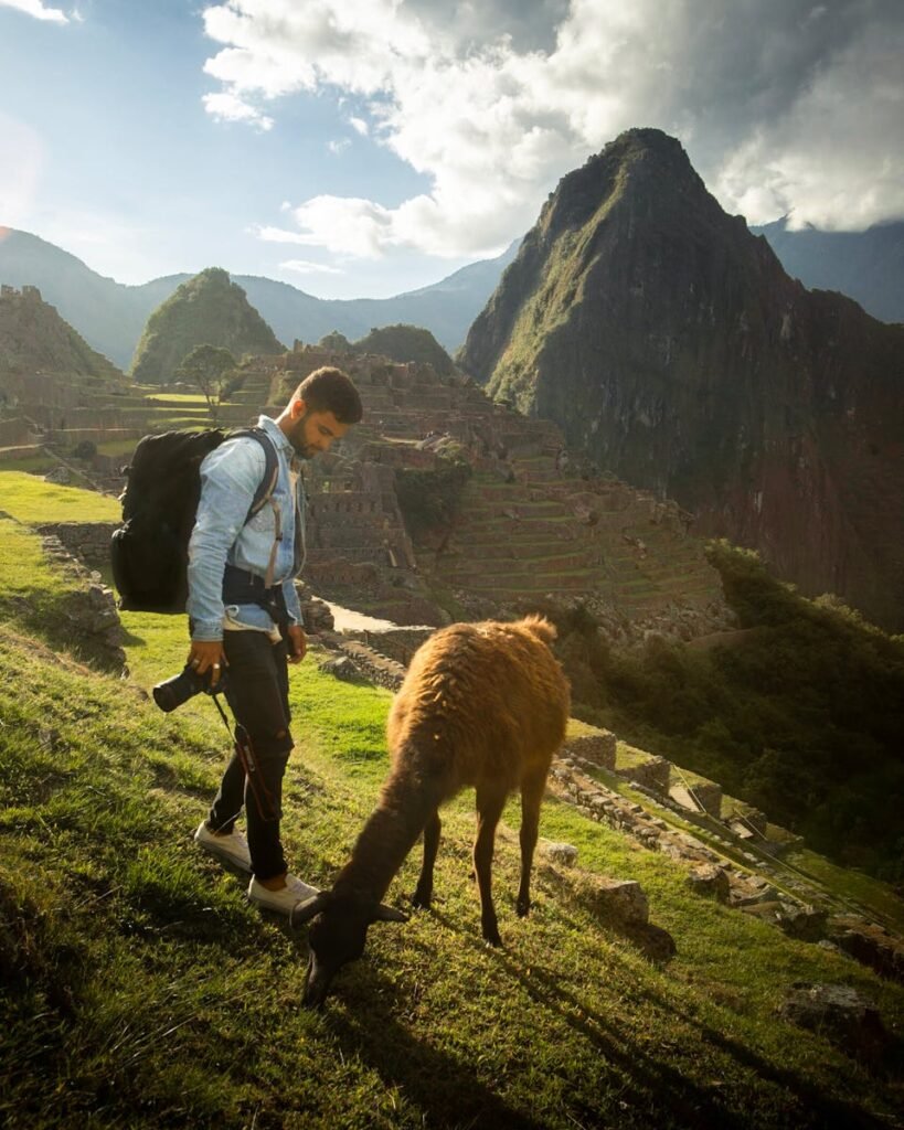 A stunning landscape that captures the diverse regions and travel styles of Peru. In the foreground, a group of hikers traversing the majestic Andes, their gear and attire reflecting the rugged terrain. In the middle ground, a vibrant coastal town nestled between azure waters and towering cliffs, with beachgoers enjoying the sun. In the background, the ancient ruins of Machu Picchu, shrouded in a soft, golden light, inviting exploration. The scene is bathed in a warm, natural lighting, creating a sense of adventure and tranquility. The overall image conveys the best times to visit Peru, whether it's the peak trekking season, the bustling coastal cities, or the timeless wonders of the Inca Empire. A stunning landscape that captures the diverse regions and travel styles of Peru. In the foreground, a group of hikers traversing the majestic Andes, their gear and attire reflecting the rugged terrain. In the middle ground, a vibrant coastal town nestled between azure waters and towering cliffs, with beachgoers enjoying the sun. In the background, the ancient ruins of Machu Picchu, shrouded in a soft, golden light, inviting exploration. The scene is bathed in a warm, natural lighting, creating a sense of adventure and tranquility. The overall image conveys the best times to visit Peru, whether it's the peak trekking season, the bustling coastal cities, or the timeless wonders of the Inca Empire.