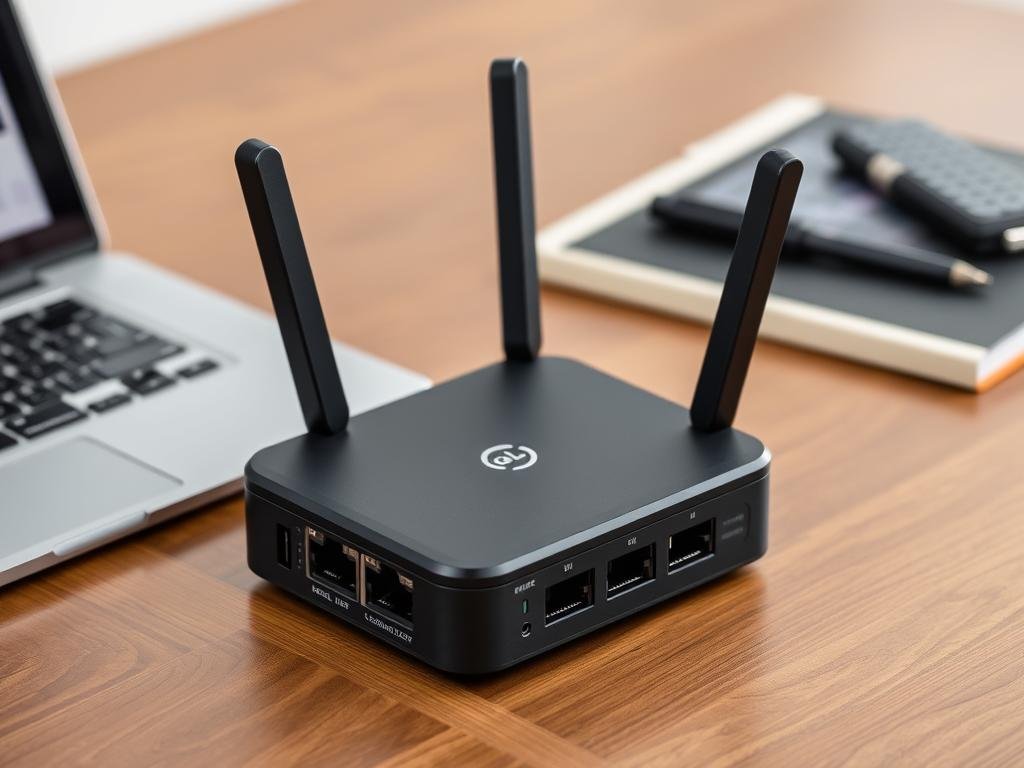 GL.iNet GL-MT3000 Beryl AX portable travel router with multiple ethernet ports and compact design GL.iNet GL-MT3000 Beryl AX portable travel router with multiple ethernet ports and compact design
