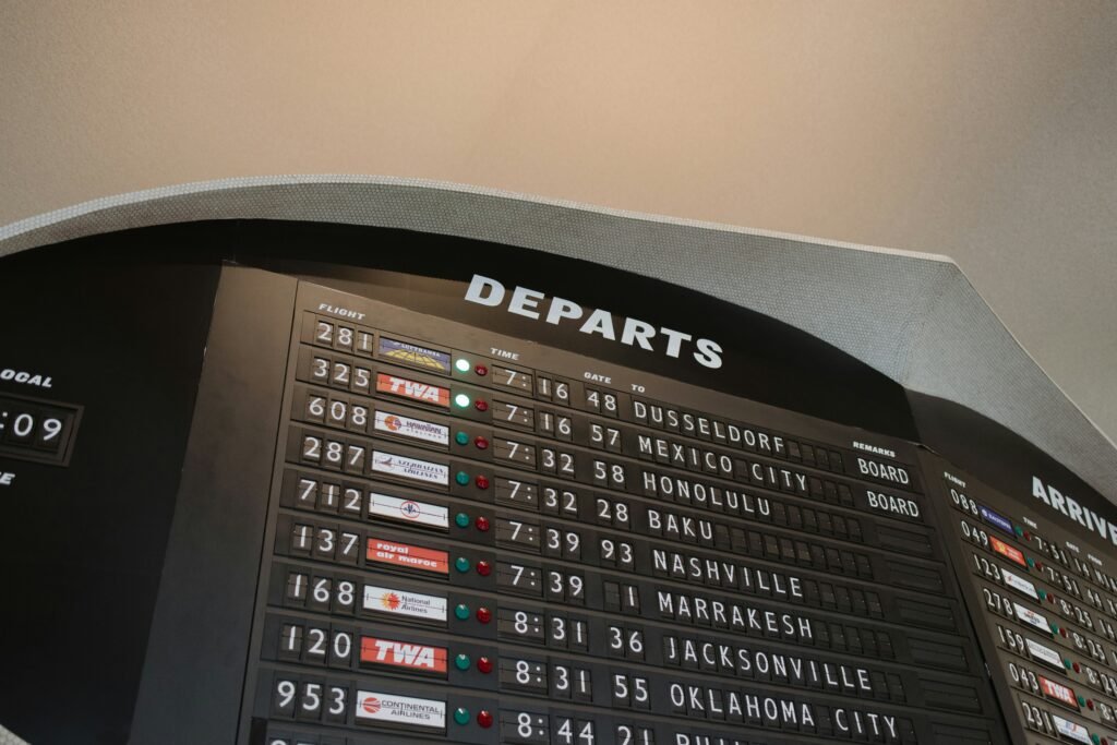 a large sign with a lot of numbers on it
